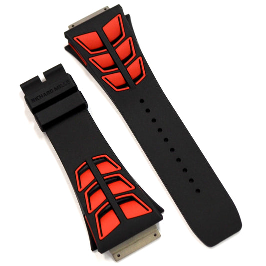 RM30 RUBBER STRAP BLACK / RED M SIZE (NEW TYPE) - ART Tokyo